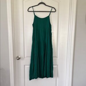 Green Spaghetti Strap Dress